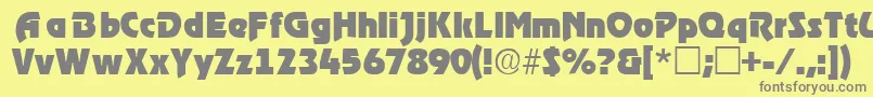 TenacesskRegular Font – Gray Fonts on Yellow Background