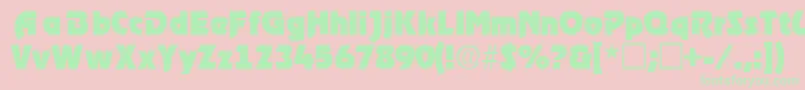 TenacesskRegular Font – Green Fonts on Pink Background