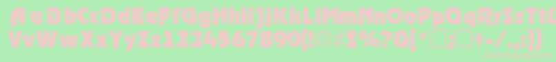 TenacesskRegular Font – Pink Fonts on Green Background