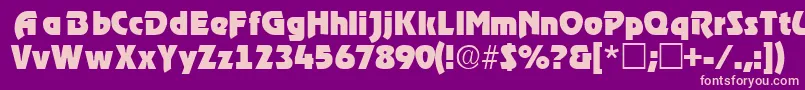 TenacesskRegular Font – Pink Fonts on Purple Background