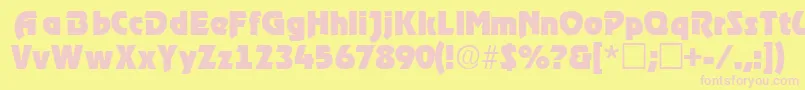 TenacesskRegular Font – Pink Fonts on Yellow Background