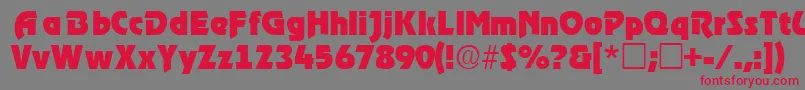 TenacesskRegular Font – Red Fonts on Gray Background