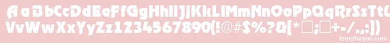 TenacesskRegular Font – White Fonts on Pink Background