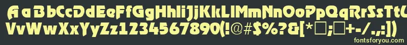 TenacesskRegular Font – Yellow Fonts on Black Background