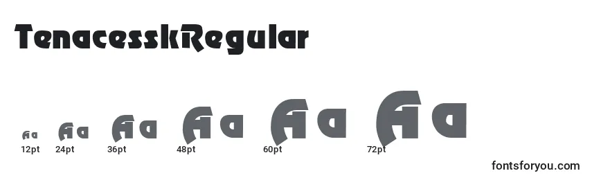 TenacesskRegular Font Sizes