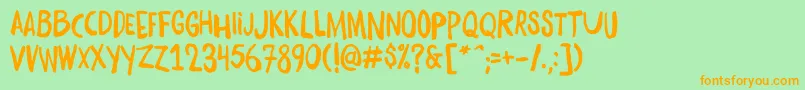 Lisätietoja DaftBrush-fontista DaftBrush-fontti – oranssit fontit vihreällä taustalla