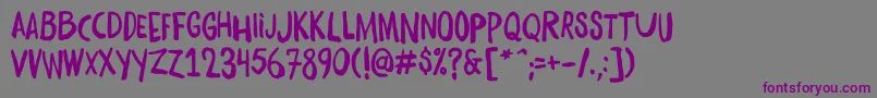 DaftBrush-Schriftart – Violette Schriften auf grauem Hintergrund