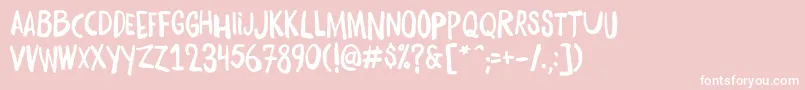 Шрифт DaftBrush – белые шрифты на розовом фоне