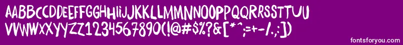 DaftBrush Font – White Fonts on Purple Background
