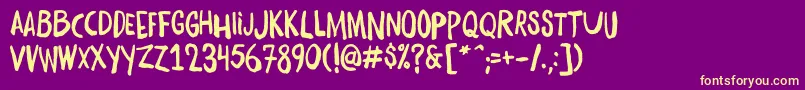 fuente DaftBrush – Fuentes Amarillas Sobre Fondo Morado