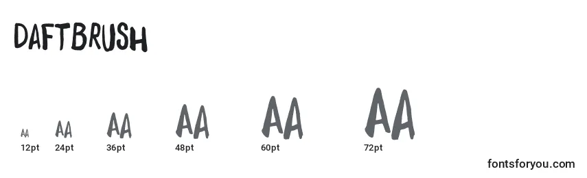 DaftBrush Font Sizes