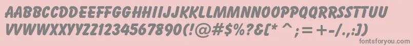 BalloonExtraBoldBt Font – Gray Fonts on Pink Background