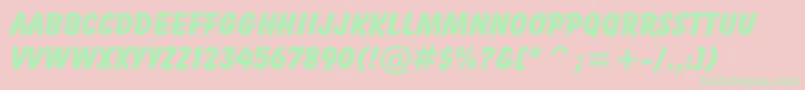 BalloonExtraBoldBt Font – Green Fonts on Pink Background