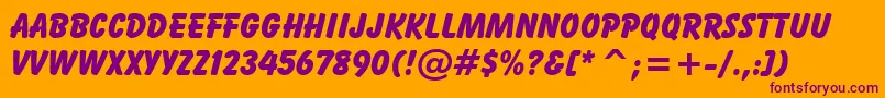 BalloonExtraBoldBt Font – Purple Fonts on Orange Background