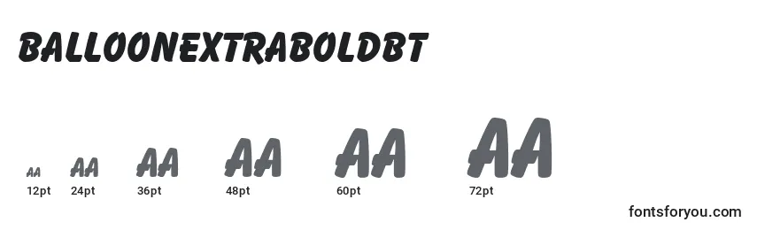 BalloonExtraBoldBt Font Sizes