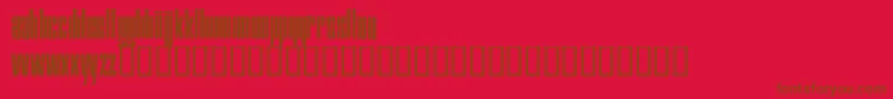 Więcej informacji o czcionce Squaresv Czcionka Squaresv – brązowe czcionki na czerwonym tle