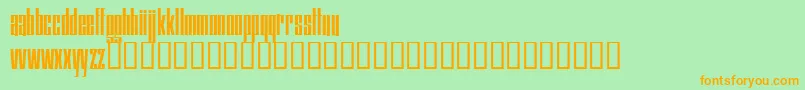 Squaresv Font – Orange Fonts on Green Background
