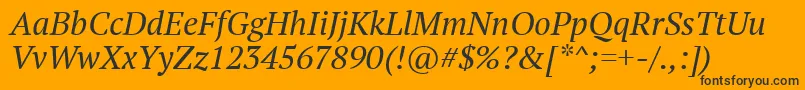 Ptf56fW Font – Black Fonts on Orange Background