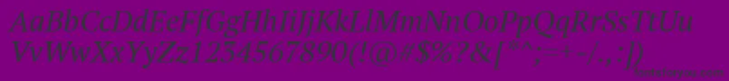 Ptf56fW-fontti – mustat fontit violetilla taustalla