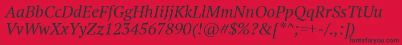 Ptf56fW Font – Black Fonts on Red Background