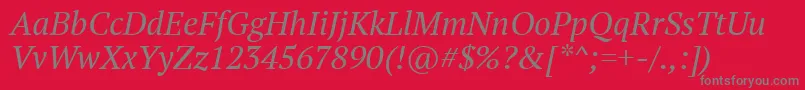 Ptf56fW Font – Gray Fonts on Red Background