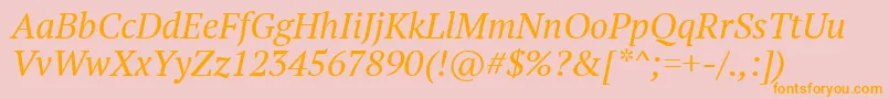 Ptf56fW Font – Orange Fonts on Pink Background