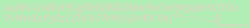 Ptf56fW Font – Pink Fonts on Green Background