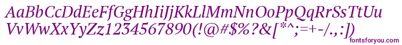 Шрифт Ptf56fW – фиолетовые шрифты на белом фоне