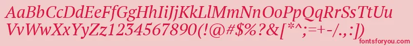 Ptf56fW Font – Red Fonts on Pink Background