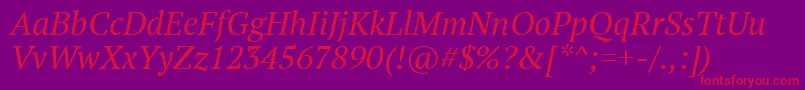 Ptf56fW Font – Red Fonts on Purple Background
