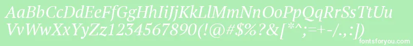 Ptf56fW Font – White Fonts on Green Background