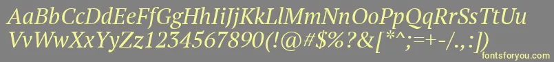 Ptf56fW Font – Yellow Fonts on Gray Background