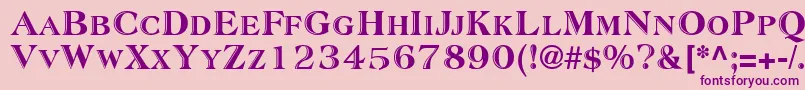 SanasoftAtlantic.Kz Font – Purple Fonts on Pink Background