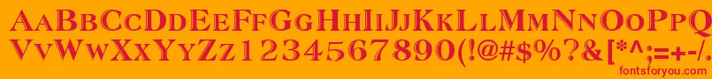 SanasoftAtlantic.Kz Font – Red Fonts on Orange Background