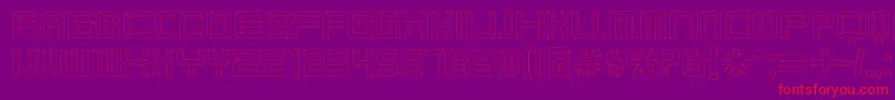 KarnivoreBlue Font – Red Fonts on Purple Background