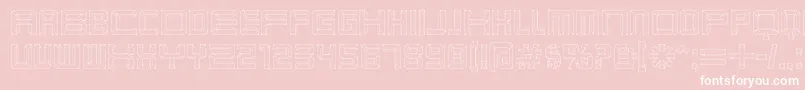 KarnivoreBlue Font – White Fonts on Pink Background