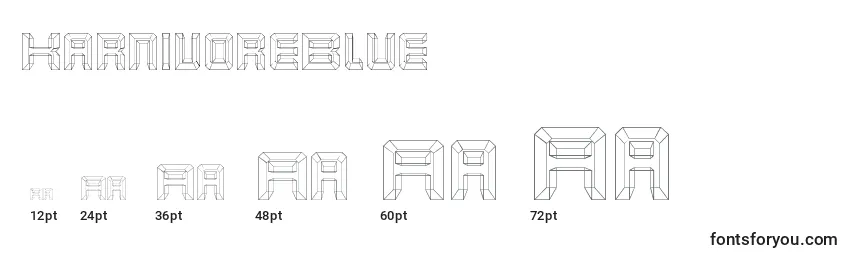 KarnivoreBlue Font Sizes