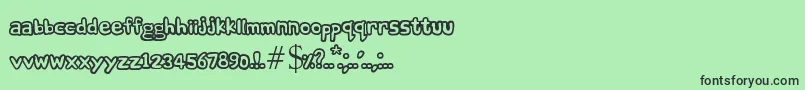 ComicAndy Font – Black Fonts on Green Background