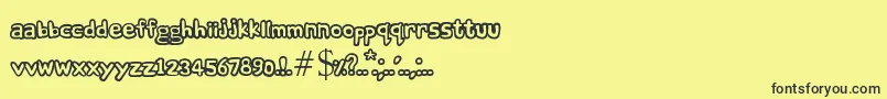 ComicAndy Font – Black Fonts on Yellow Background