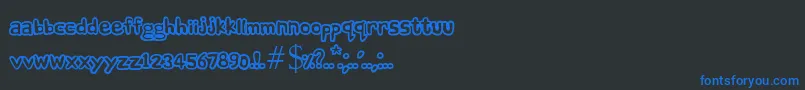 ComicAndy Font – Blue Fonts on Black Background