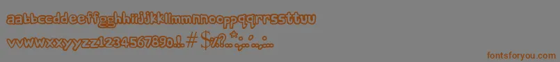 ComicAndy Font – Brown Fonts on Gray Background