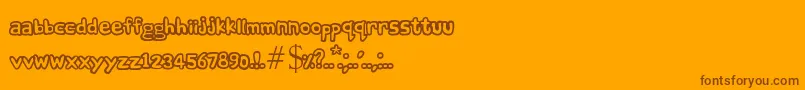 ComicAndy Font – Brown Fonts on Orange Background