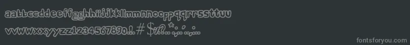 ComicAndy Font – Gray Fonts on Black Background