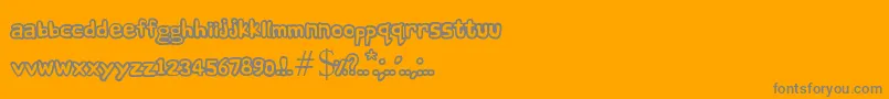 ComicAndy Font – Gray Fonts on Orange Background