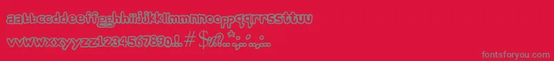 ComicAndy Font – Gray Fonts on Red Background