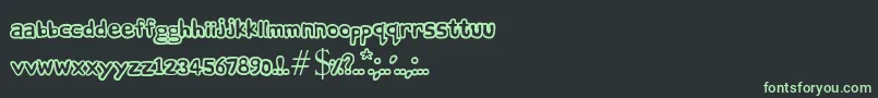 ComicAndy Font – Green Fonts on Black Background