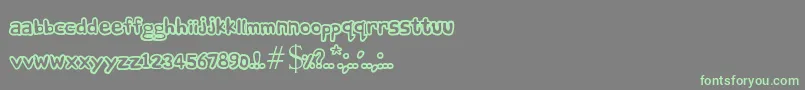 ComicAndy Font – Green Fonts on Gray Background