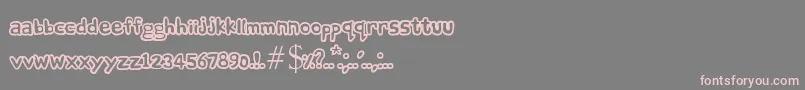 ComicAndy Font – Pink Fonts on Gray Background