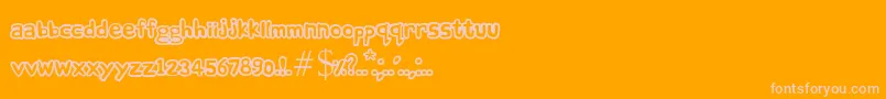 ComicAndy Font – Pink Fonts on Orange Background