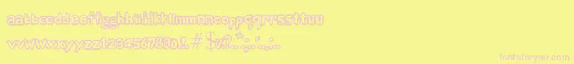 ComicAndy Font – Pink Fonts on Yellow Background